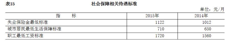 社会保障相关待遇标准